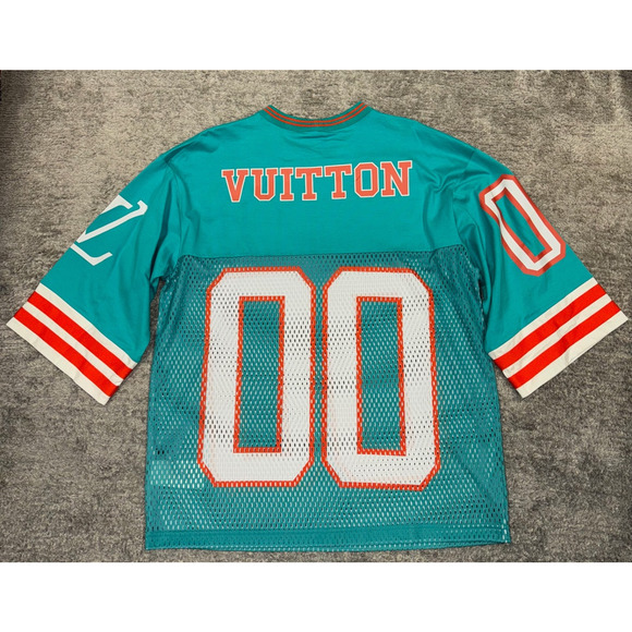 Louis Vuitton SS22 Hockey Jersey Tee Menthe Mint Green Logo T-Shirt Large L - Picture 13 of 16